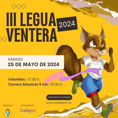 El sábado 25 de mayo de 2024, Las Ventas de Retamosa será el escenario de la emocionante "III Legua Ventera"