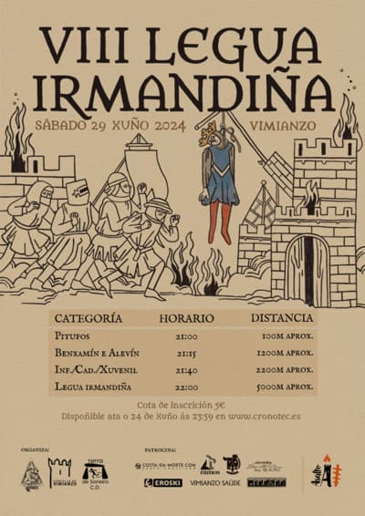 El sábado 29, Vimianzo, en A Coruña, acogerá la VIII edición de la Legua Irmandiña, carrera popular en el marco del Asalto ao Castelo.
