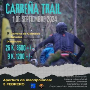 El Carreña Trail es una emocionante carrera por montaña que se llevará a cabo el 1 de septiembre de 2024 en el Principado de Asturias
