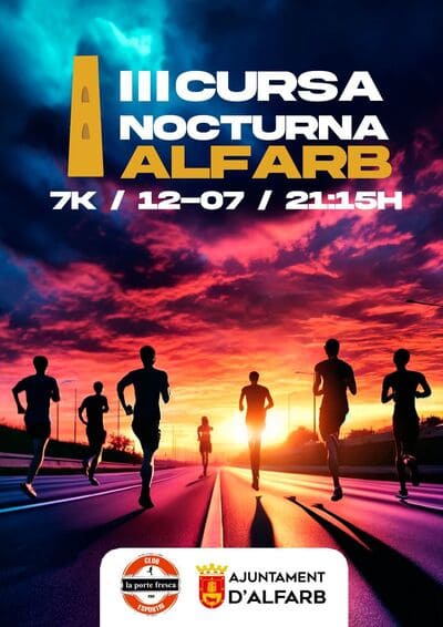 El viernes 12 de julio de 2024, la localidad de Alfarb en Valencia acogerá la tercera edición de la Carrera Nocturna Alfarb.