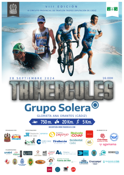 El próximo sábado 28 de septiembre de 2024, Cádiz volverá a ser el epicentro del triatlón andaluz con la celebración del VIII Trihércules