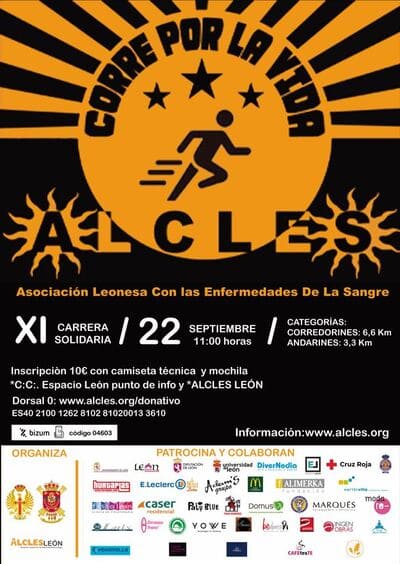 El próximo 22 de septiembre, León se vestirá de solidaridad y deporte con la XI Edición de la Carrera Solidaria Corre por la Vida.