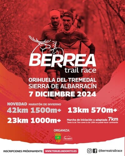 El próximo 7 de diciembre de 2024, Orihuela del Tremedal, en la provincia de Teruel, será el escenario de la VI Berrea Trail Race