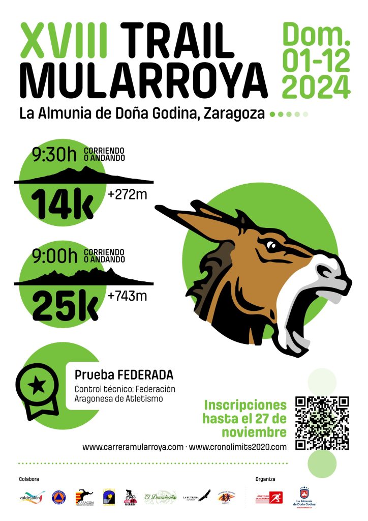 El domingo 1 de diciembre de 2024 se celebrará la XVIII edición del Trail Mularroya, uno de los eventos de trail running más esperados