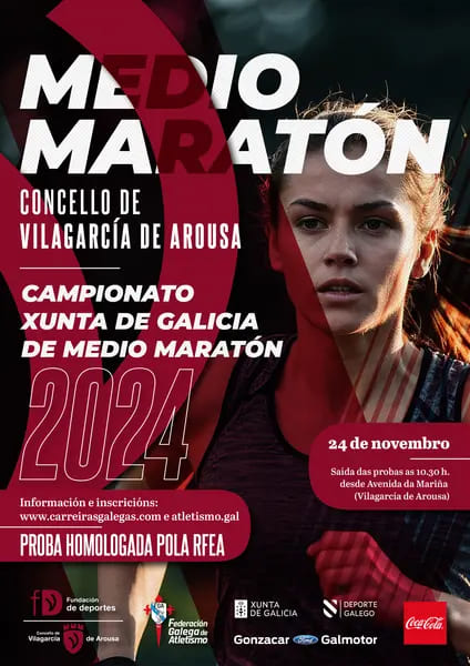 El domingo 24 de noviembre, la ciudad gallega de Vilagarcía de Arousa será testigo de la II Media Maratón Vilagarcía de Arousa