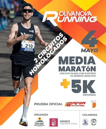El domingo 4 de mayo Valencia vivirá una jornada inolvidable con la celebración de la Media Maratón de Oliva a Oliva Nova & 5K de Oliva Nova