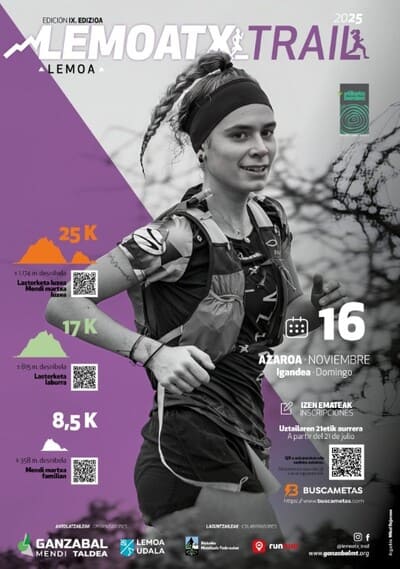 Lemoa acoge la IX edición del Lemoatx Trail, una de las pruebas más esperadas del calendario de trail running en el País Vasco