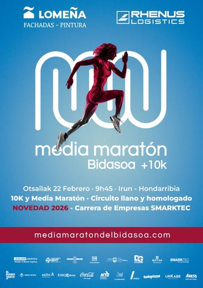 22 de febrero de 2026 la III edición de la Lomeña Fachadas Rhenus Logistics Media Maratón del Bidasoa + 10K