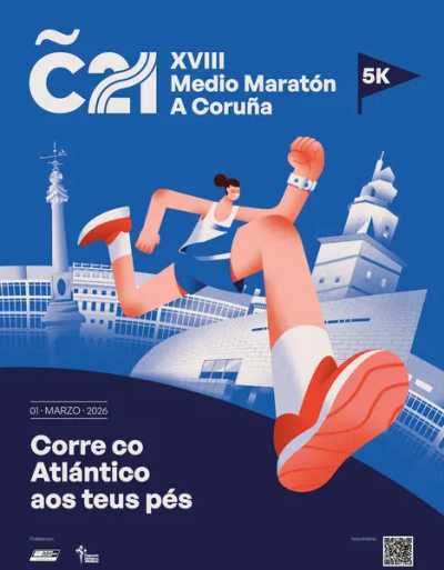 el domingo 1 de marzo de 2026 tienes una cita con una de las pruebas más esperadas del calendario gallego: el XVIII Medio Maratón a Coruña21.